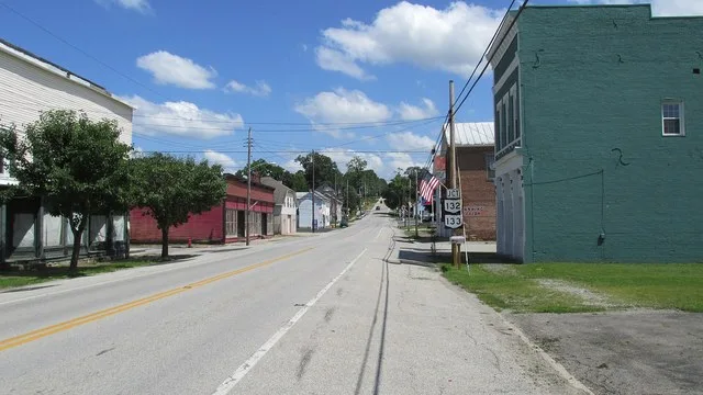 Central business district in Clarksville.