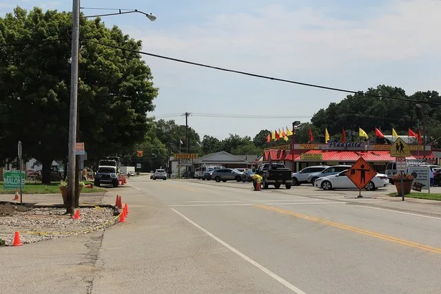 Coal Grove, Ohio along Marion Pike (SR 243) through the center of the village.