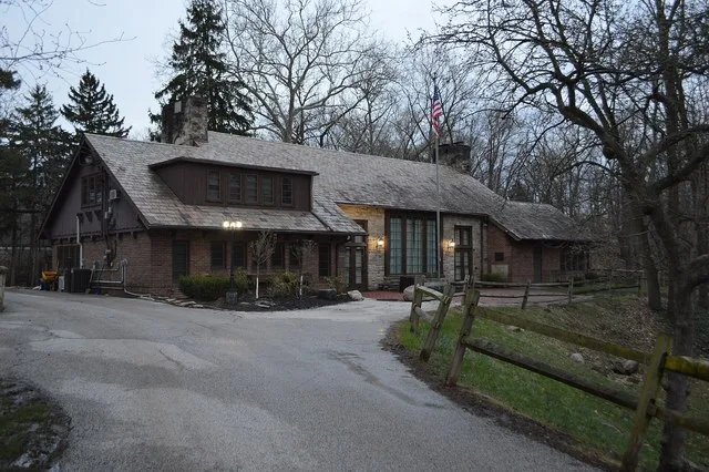 Photo from the front of Bain Park Cabin