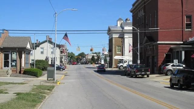 Looking north on Main Street in Georgetown, Ohio.