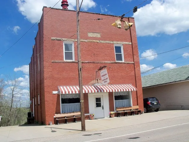 Volunteer fire department and lady's auxilary (sic) have this hall for social and fundraising functions in Harrisville, Ohio