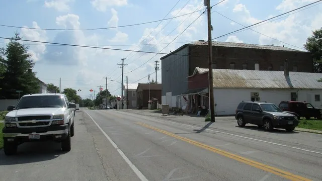 Looking east on Main Street (Ohio Highway 28) in Highland.