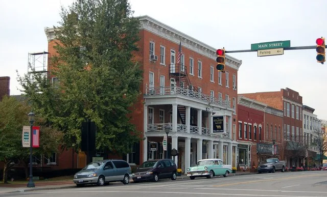 This is "The Golden Lamb" in Lebanon,Ohio. It's taken from almost exactly the same spot as the 1936 photo on the current Wikipedia page pertaining to "The Golden Lamb". But this i...