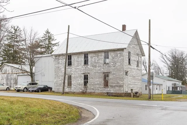 View of the National Register-listed Leesville Town Hall in Leesville, Ohio.