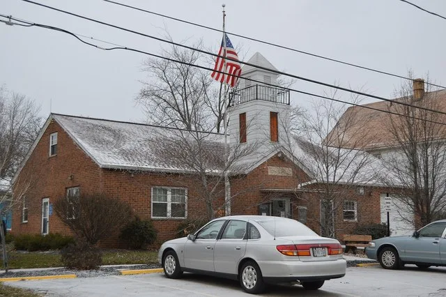 Front of Village Hall in Linndale , Ohio , United States , located on 119th Street.