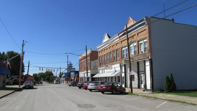 Central business district in New Holland.