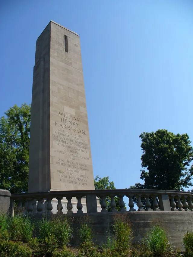 Memorial at William Henry Harrison 's tomb.
