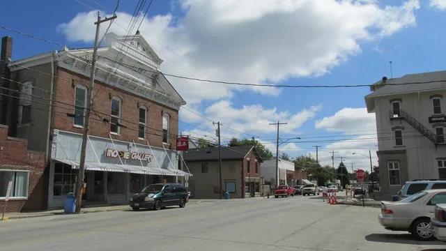 Main intersection in Sardinia, Ohio.