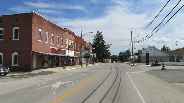 Looking south on Main Street (Ohio Highway 247) in Seaman, Ohio.