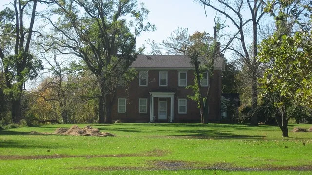 Front of the Jabez and Robbins Burrell House , located on East River Road in Sheffield , Ohio , United States , within a park known as the French Creek Reservation. Built in 1828...