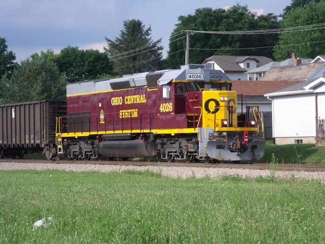 Ohio Central SD40T-2 in South Zanesville, Ohio