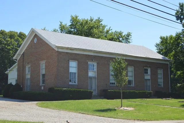 Front of the West Elkton Friends Meetinghouse, located at 147 State Route 503 in West Elkton , Ohio , United States .