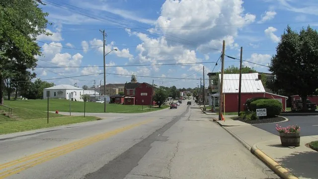 Looking east on Main Street (Ohio Highway 125) in West Union, Ohio.