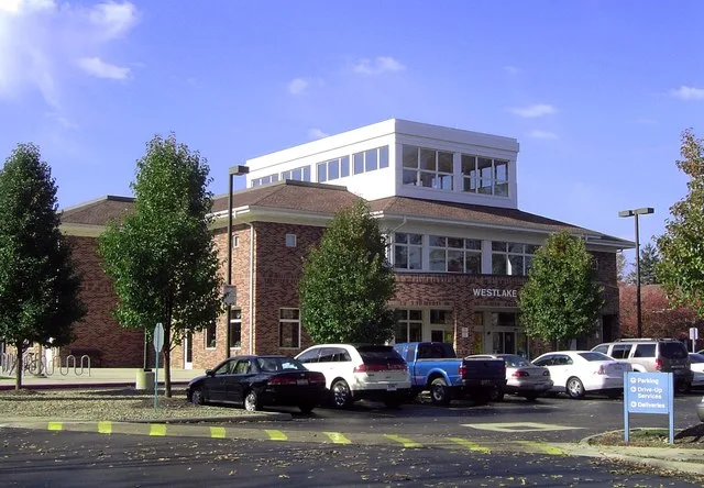 The Westlake Porter Public library in Westlake, Ohio.