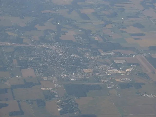 Aerial view of Willard , Ohio , United States . Photo looks just slightly east of north.