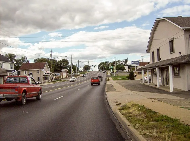 Along westbound State Route 43 in central Wintersville , a village in Jefferson County , Ohio , United States .