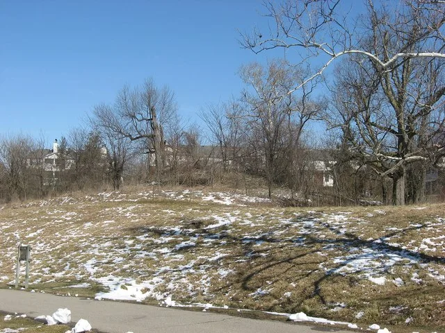 View from the south of the Burchenal Mound , located in Glenwood Gardens Park off Springfield Pike in Norwood , Ohio , United States . The mound is an archaeological site and list...