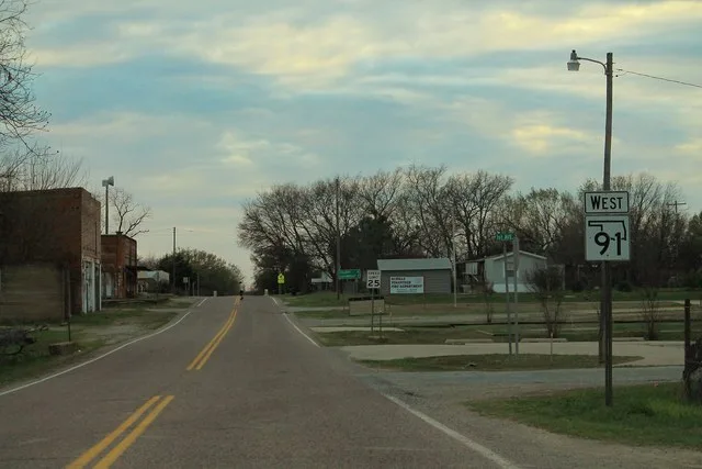 Westbound OK-91 in Achille, OK