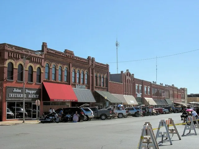 Anadarko Downtown Historic District, Roughly bounded by the Chicago, Rock Island and Pacific railroad line and E. 2nd and W. 3rd Sts. Anadarko