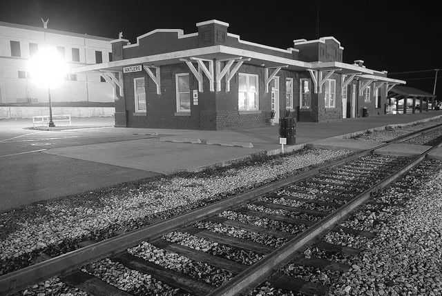 Antlers historic train station, which is on the national register of historic places