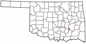 Adapted from Wikipedia's OK county maps by Seth Ilys.