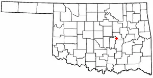 Adapted from Wikipedia's OK county maps by Seth Ilys.