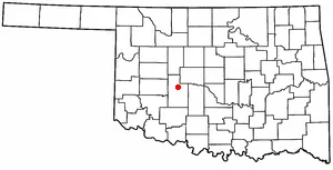 Adapted from Wikipedia's OK county maps by Seth Ilys.