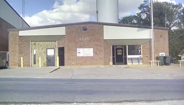 Front view of Calera, Oklahoma's City Hall. In the picture, you can see the Town Hall itself, along with the Emergency Management Office and the Calera Police Department Office.