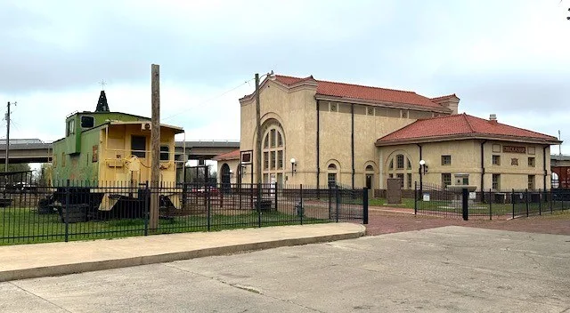 Old train depot at Chickasha, OK in 3-2025