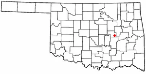 Adapted from Wikipedia's OK county maps by Seth Ilys.