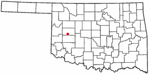 Adapted from Wikipedia's OK county maps by Seth Ilys.