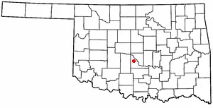 Adapted from Wikipedia's OK county maps by Seth Ilys.