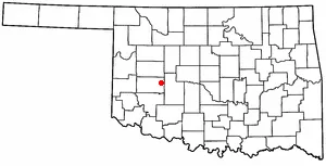 Adapted from Wikipedia's OK county maps by Seth Ilys.