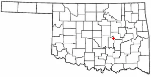 Adapted from Wikipedia's OK county maps by Seth Ilys.