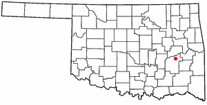 Adapted from Wikipedia's OK county maps by Seth Ilys.