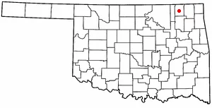 Adapted from Wikipedia's OK county maps by Seth Ilys.