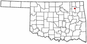 Adapted from Wikipedia's OK county maps by Seth Ilys.