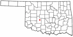 Adapted from Wikipedia's OK county maps by Seth Ilys.