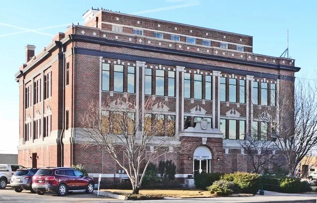 Texas County courthouse, located in Guymon, Oklahoma ; seen from the northeast.