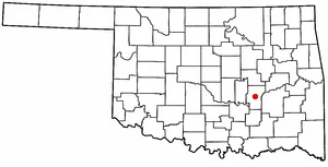 Adapted from Wikipedia's OK county maps by Seth Ilys.