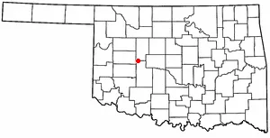 Adapted from Wikipedia's OK county maps by Seth Ilys.