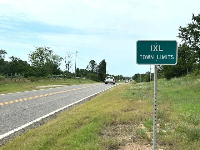 Town limit sign, July 2025