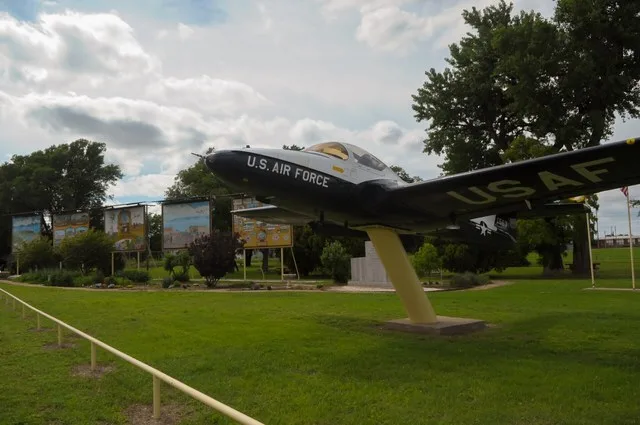 Photo of T37-B Tweet (serial # 56-3563) on display at Jet Lions Memorial Park, Jet, Okla, Sunday, May 31 2015. By Brody Schmidt