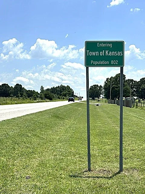 Kansas, Oklahoma boundary sign, 7-2026