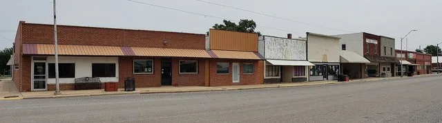 Laverne's North Main Street District in Laverne, Oklahoma. Listed on the National Register of Historic Places.