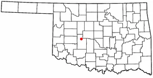 Adapted from Wikipedia's OK county maps by Seth Ilys.