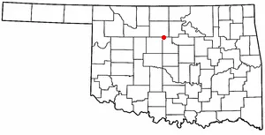 Adapted from Wikipedia's OK county maps by Seth Ilys.