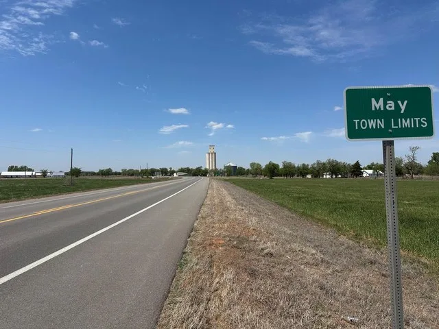 The highway into May from the east.