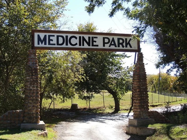 Medicine Park, Oklahoma cobblestone archway . . . cobblestone archways garnished the Medicine Park & Wichita Mountains landscapes