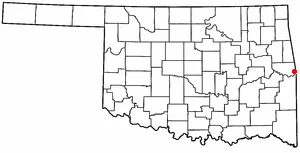 Adapted from Wikipedia's OK county maps by Seth Ilys.